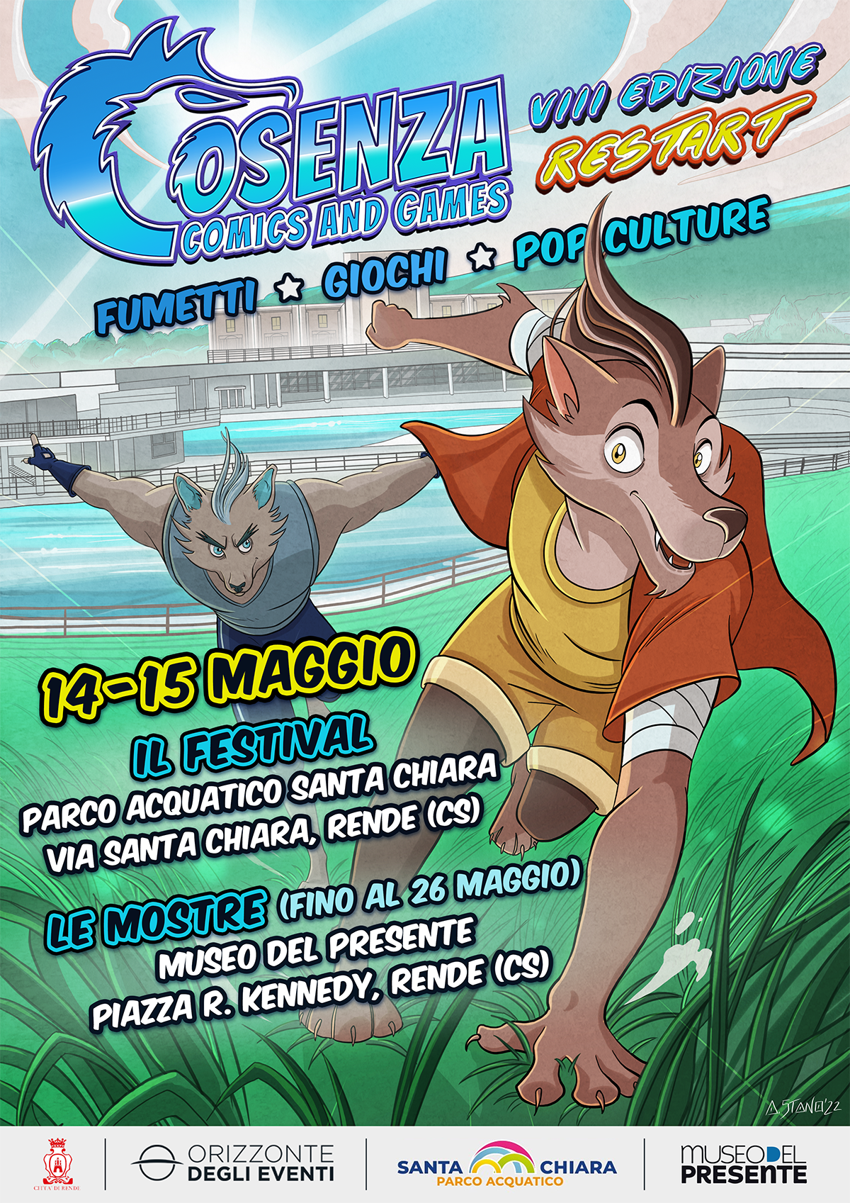 La locandina dell’edizione 2022 di Cosenza Comics and Games!